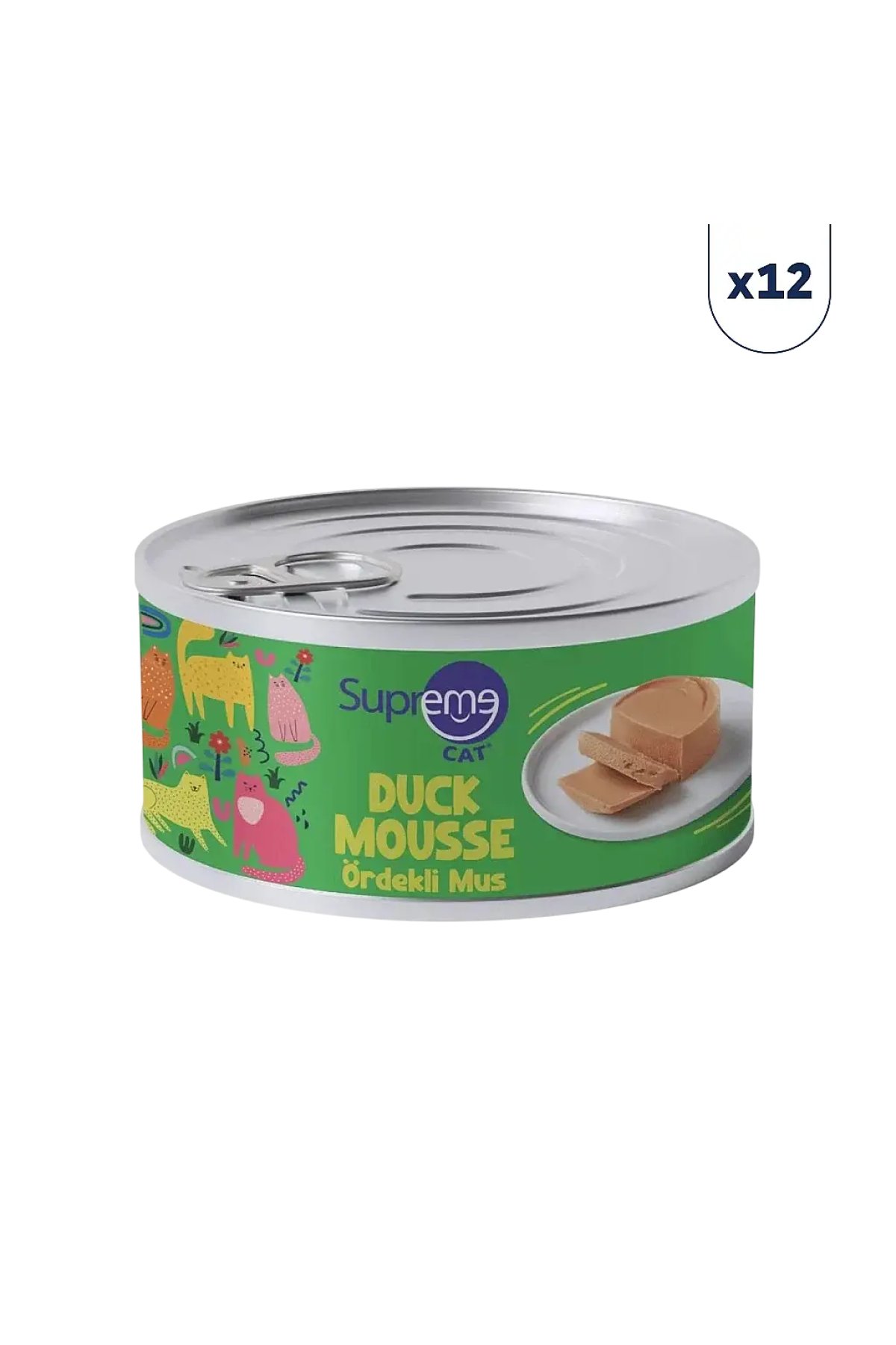 Cat Mousse Ördekli Kedi Konservesi 85 gr 12'li
