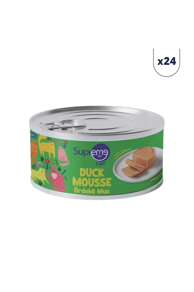Cat Mousse Ördekli Kedi Konservesi 85 gr 24'lü