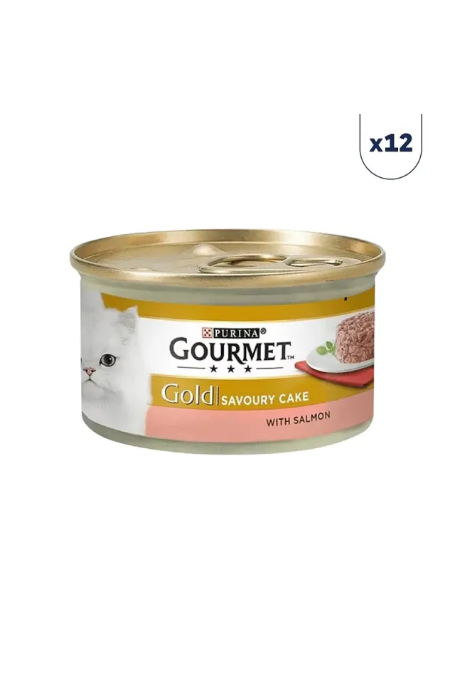 Gold Kıyılmış Somonlu Kedi Konservesi 85 gr 12'li
