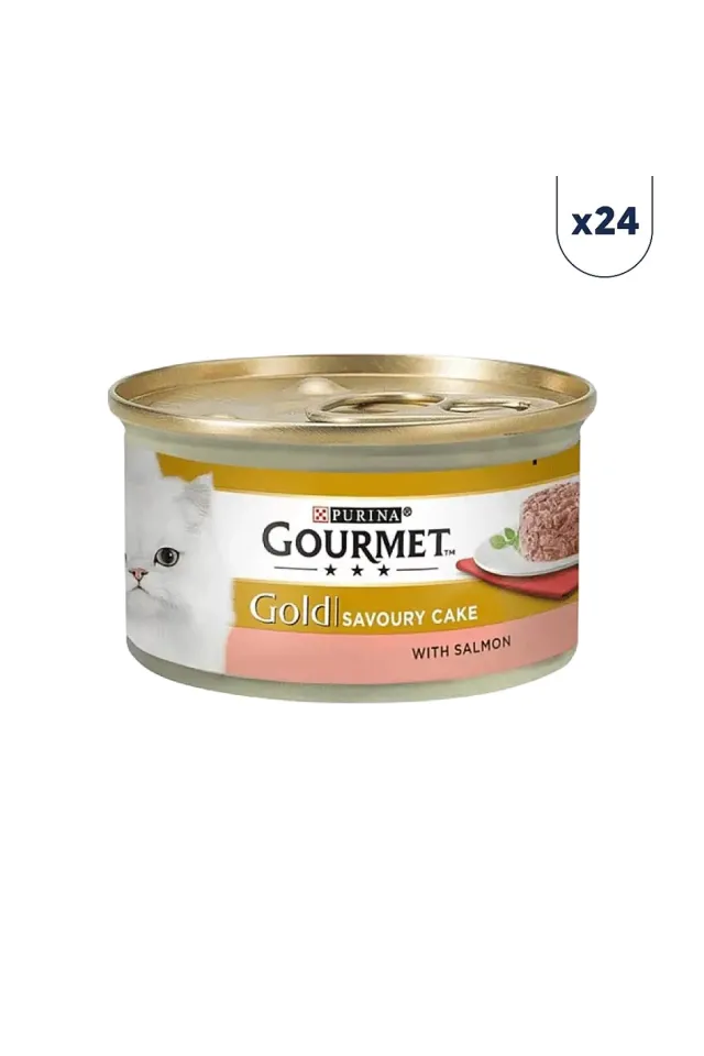 Gold Kıyılmış Somonlu Kedi Konservesi 85 gr 24'lü