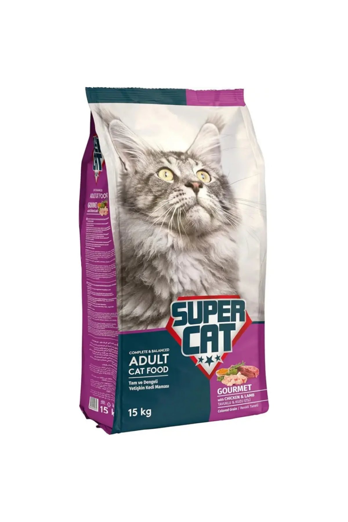 Gourmet Tavuklu ve Kuzu Etli Yetişkin Kedi Maması 15 Kg