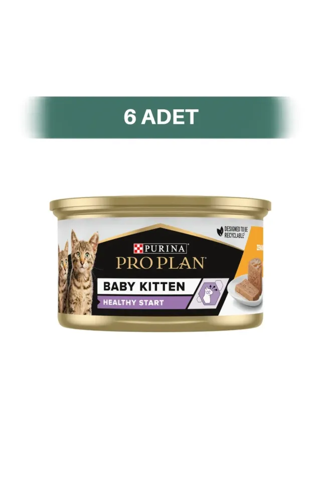 Kitten Tavuklu Yavru Kedi Konservesi 6 x 85 gr