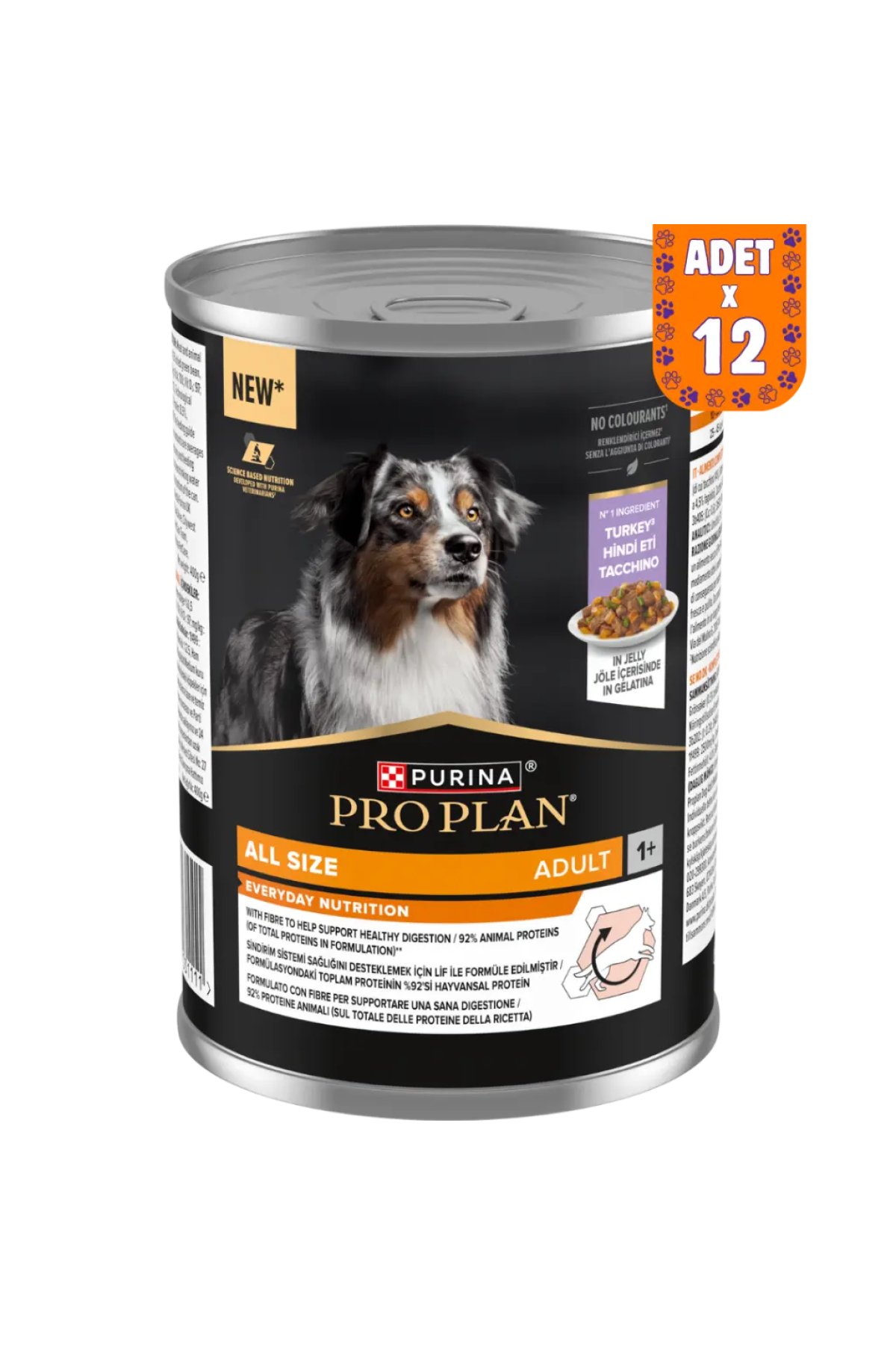 Everday Nutrition Jöle İçerisinde Hindi Etli Köpek Konservesi 400 Gr 12 Adet
