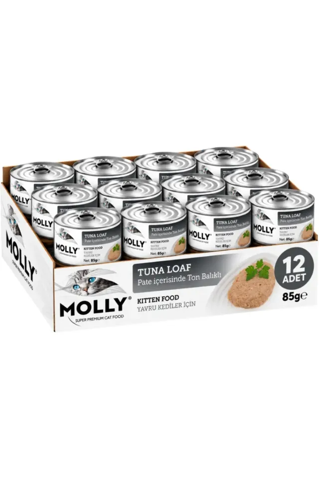 Pate İçerisinde Ton Balıklı Yavru Kedi Konservesi 85 Gr 12 Adet