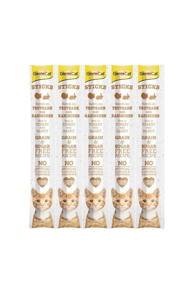Sticks Hindili Ve Tavşanlı Çubuk Kedi Ödülü 5 g (5 Adet)