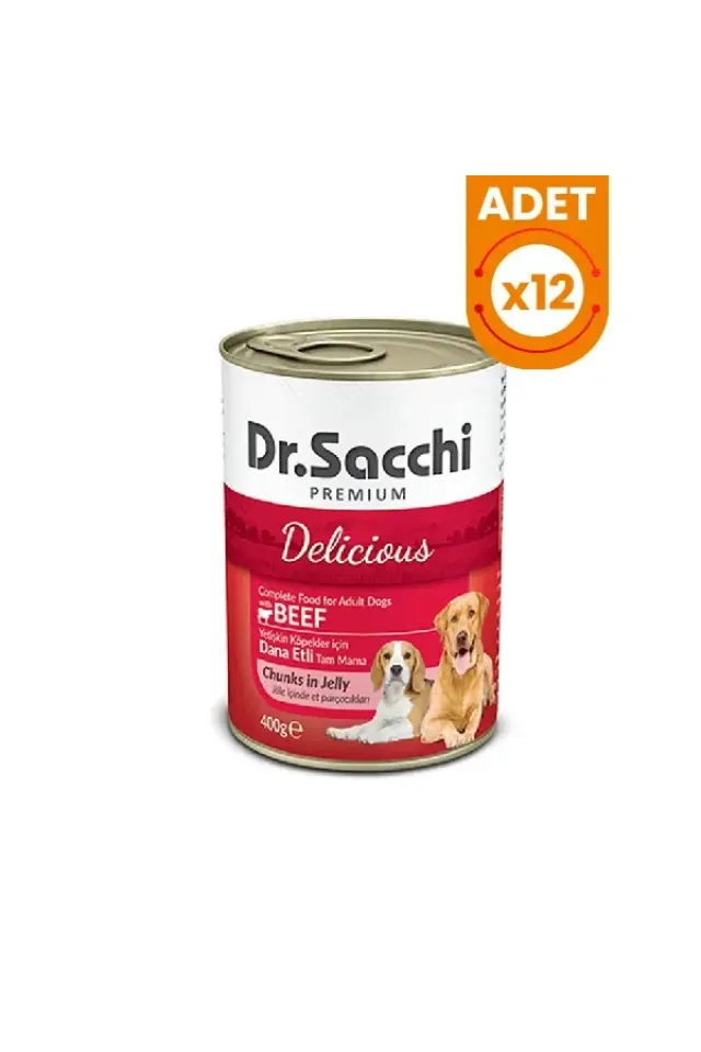 Sığır Etli Yetişkin Konserve Köpek Maması 400 Gr 12 Adet