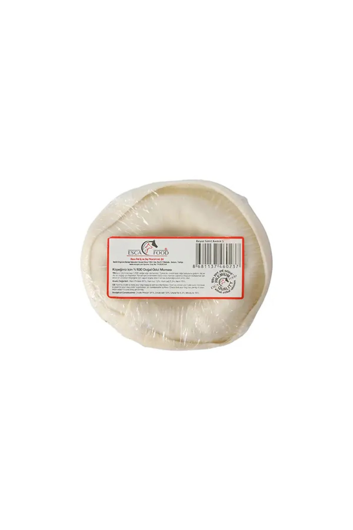 Beyaz Simit Kemik Köpek Ödülü 12,5cm 160gr