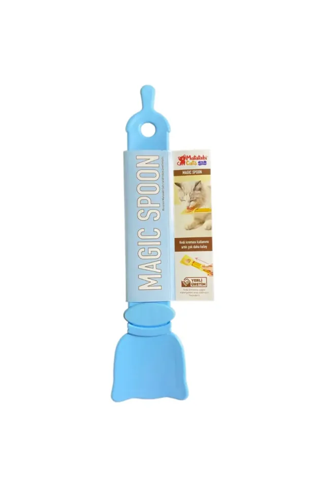 Magic Spoon Kedi ve Köpek Sıvı Ödül Maması Kolay Yedirme Kaşığı Mavi