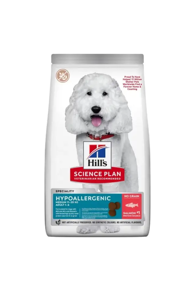 Hypoallergenic Somonlu Orta Irk Yetişkin Tahılsız Köpek Maması 2.5 Kg
