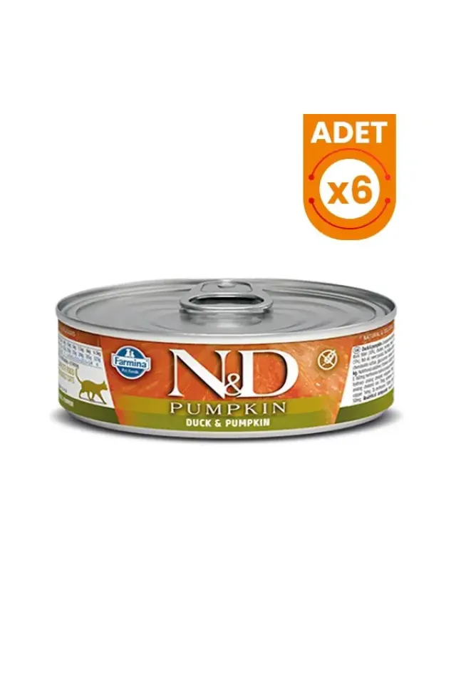 Pumpkin Balkabaklı ve Ördekli Konserve Kedi Maması 6 Adet 70 Gr