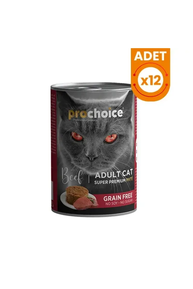 Adult Biftekli Yetişkin Konserve Kedi Maması 400 Gr 12 Adet
