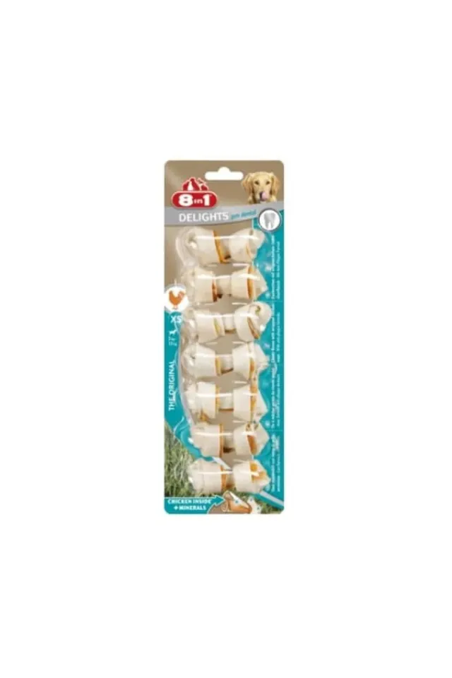 Delights Pro Dental Tavuk Düğümlü Köpek Kemik Ödülü 84 Gr  Xsmall