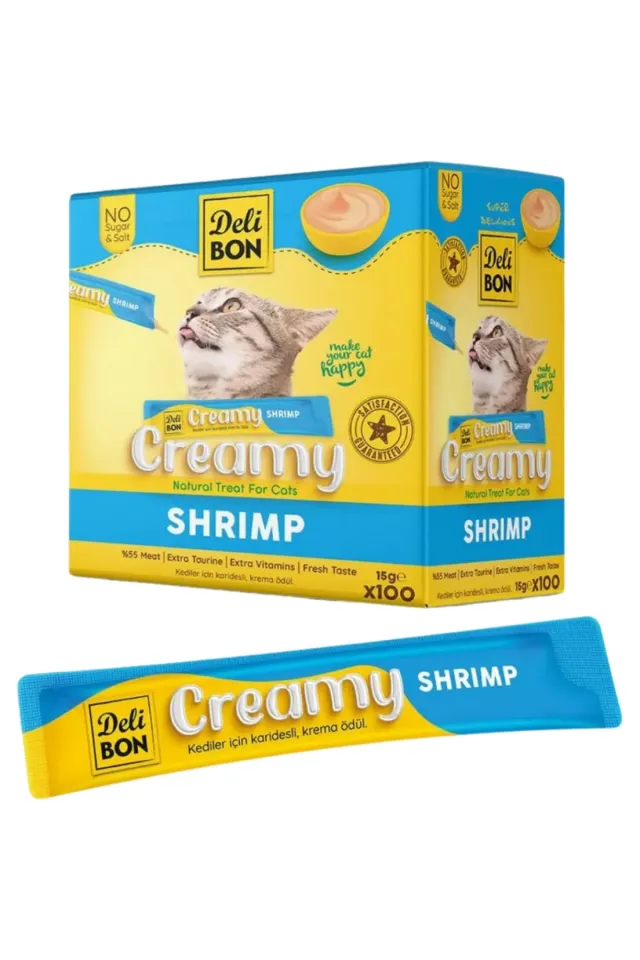 Creamy Shrimp Karidesli Sıvı Kedi Ödülü 15 Gr 100 Adet