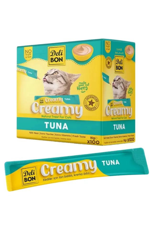Creamy Tuna Ton Balıklı Sıvı Kedi Ödülü 15 Gr 100 Adet