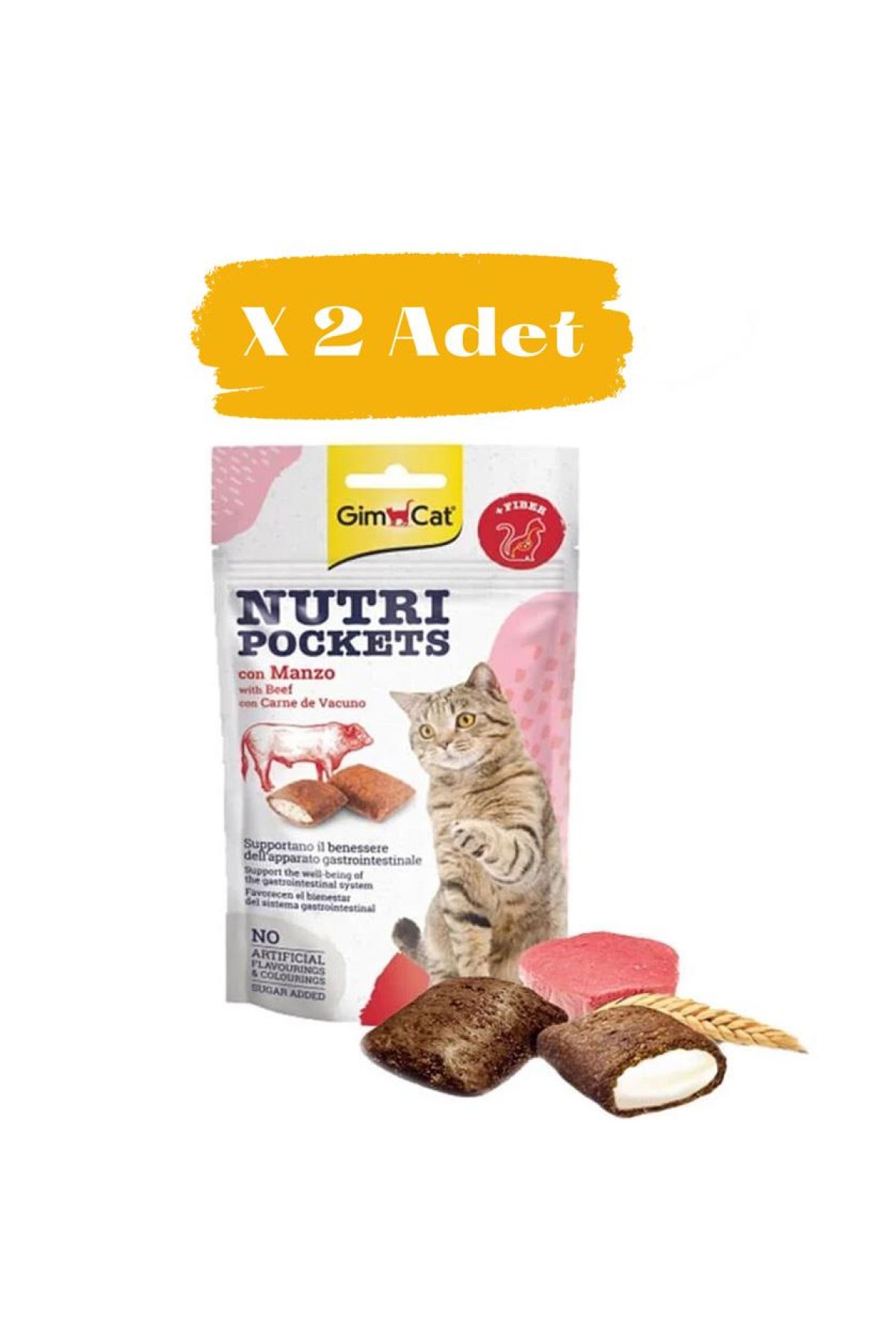 Nutri Pockets Biftekli Kedi Ödülü  2 x 60 g
