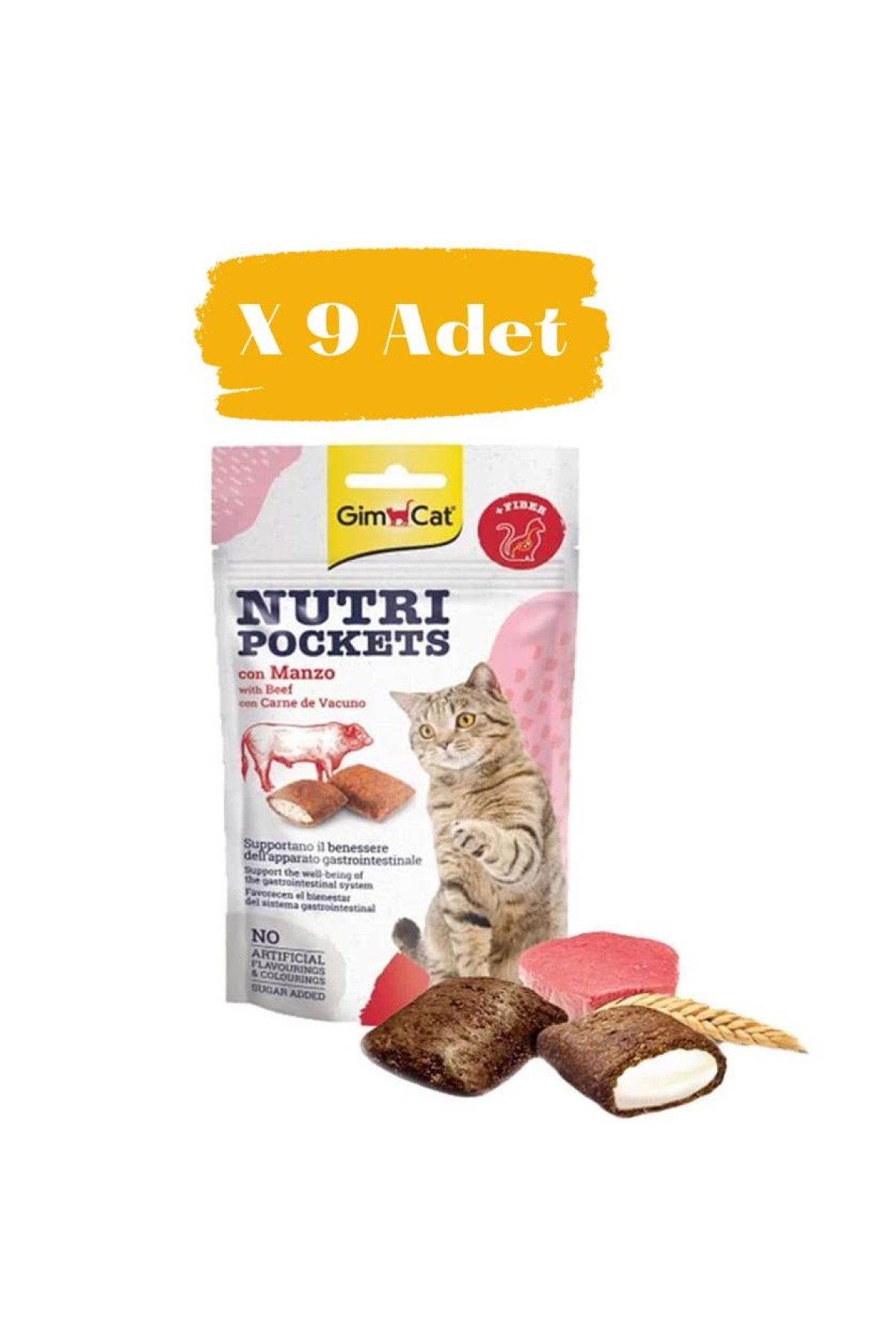 Nutri Pockets Biftekli Kedi Ödülü 9 x 60 g