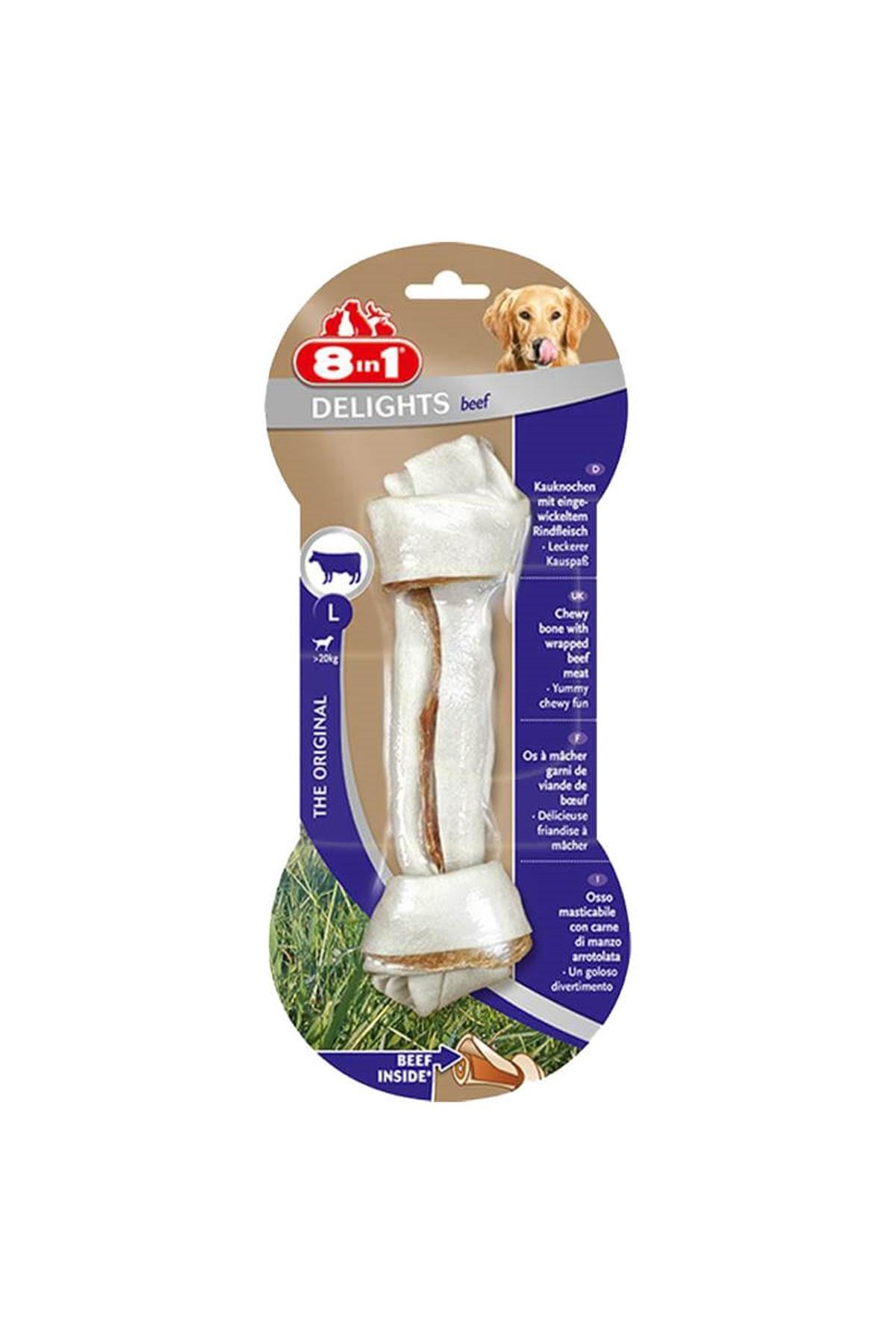 Delights Bones Biftekli Düğümlü Köpek Kemiği 85 gr X2 adet