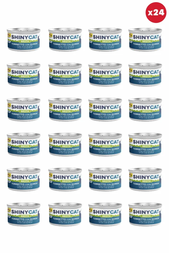 Shinycat Broth (Sos içinde) Kinoalı Ton Balıklı Kedi Konservesi 70gr x 24 Adet