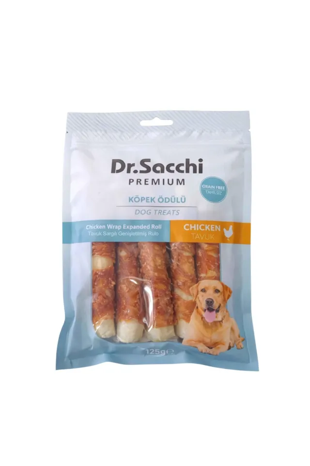 Tavuk Sargılı Sığır Derisi Sütlü Rulo Kemik Köpek Ödülü 120 g 10 'Lu
