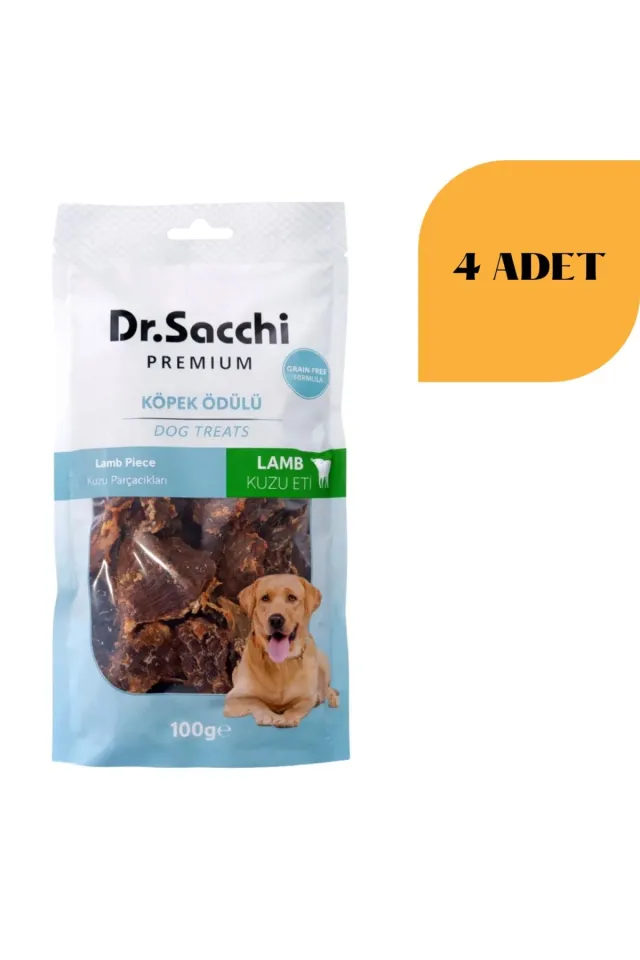 Kuzu Parçacıklı Köpek Ödülü 100 g x 4 Adet