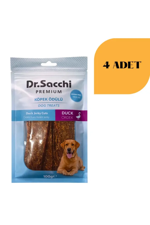 Jerky Kuru Kesim Ördek Köpek Ödülü 100 g x 4 Adet