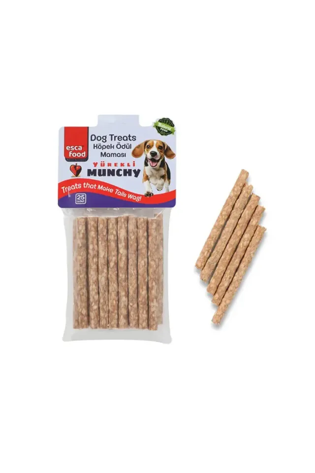 Munchy Yürekli Çubuk Köpek Ödülü 12cm 25 Adet
