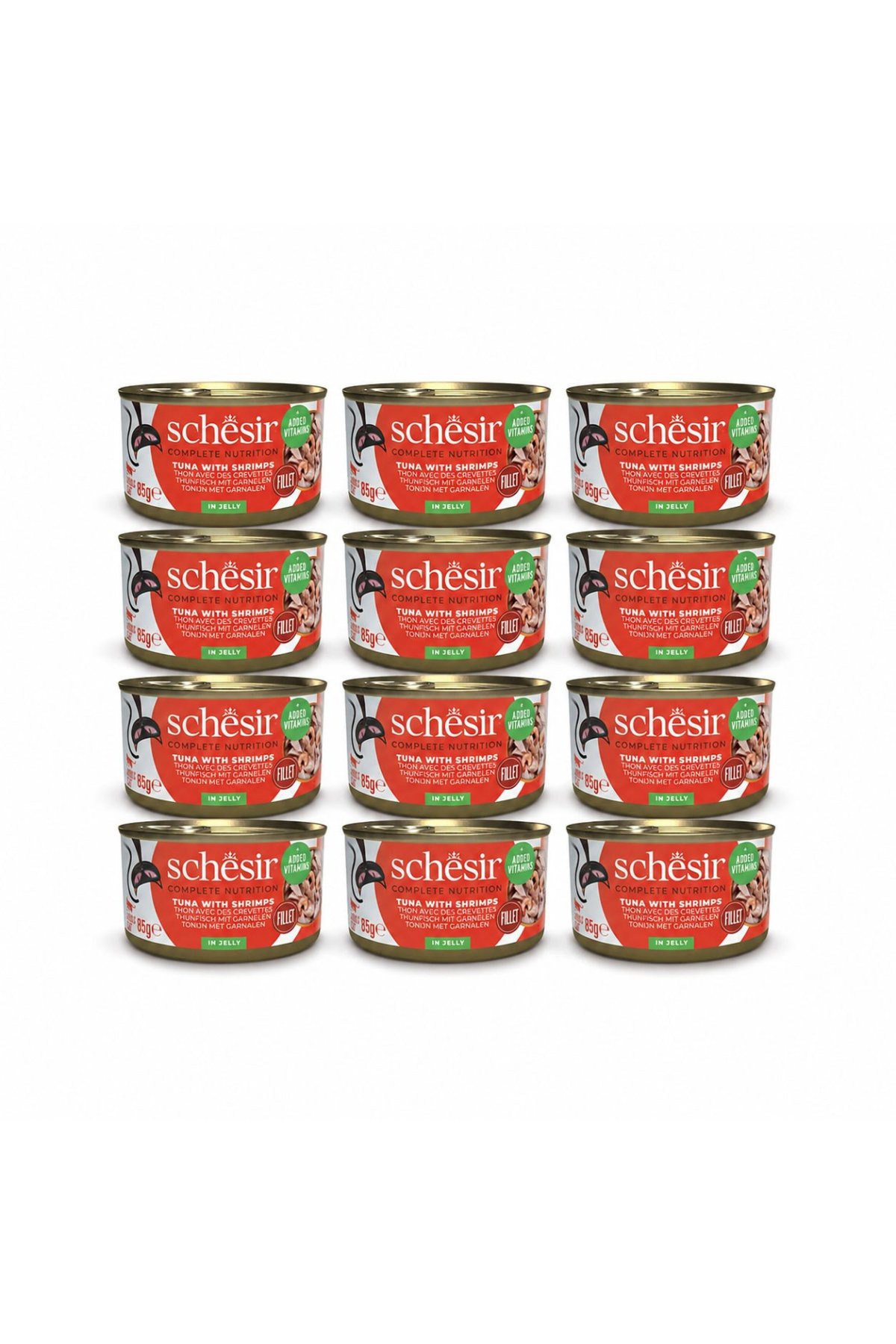 Jöle İçinde Ton Balıklı Ve Karidesli Yetişkin Kedi Konservesi 85 g (12 Adet)