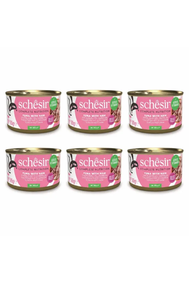 Jöle İçinde Ton Balıklı Ve Jambonlu Yetişkin Kedi Konservesi 85 g (6 Adet)