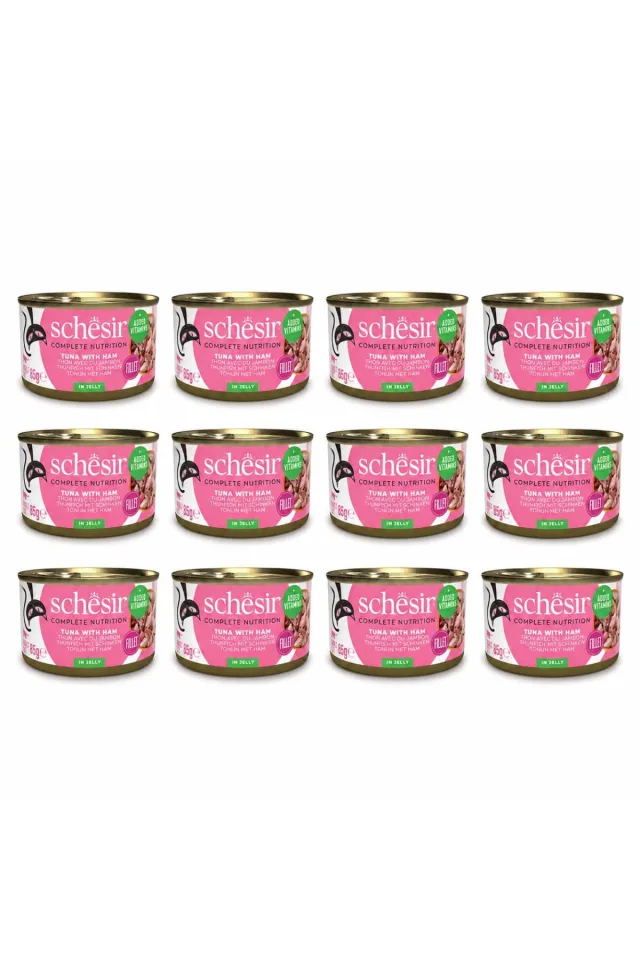 Jöle İçinde Ton Balıklı Ve Jambonlu Yetişkin Kedi Konservesi 85 g (12 Adet)