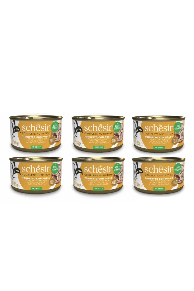 Jöle İçinde Ton Balıklı Ve Tavuklu Yetişkin Kedi Konservesi 85 g (6 Adet)