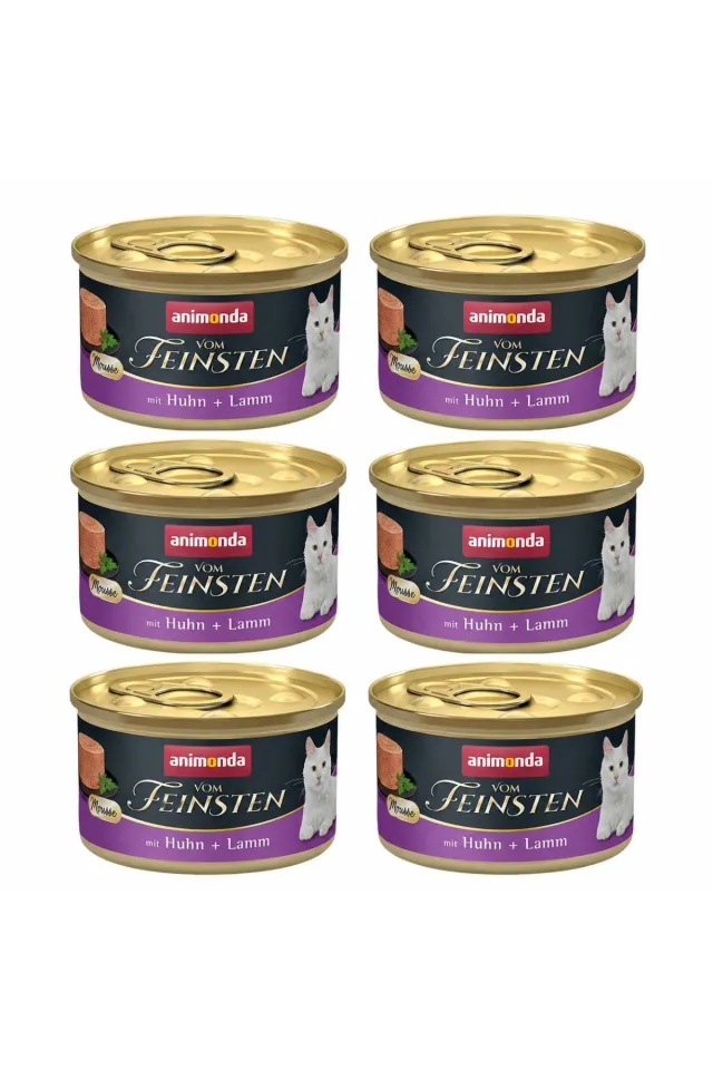 Vom Feinsten Tavuklu ve Kuzulu Yetişkin Kedi Konservesi 85 gr (6 Adet)