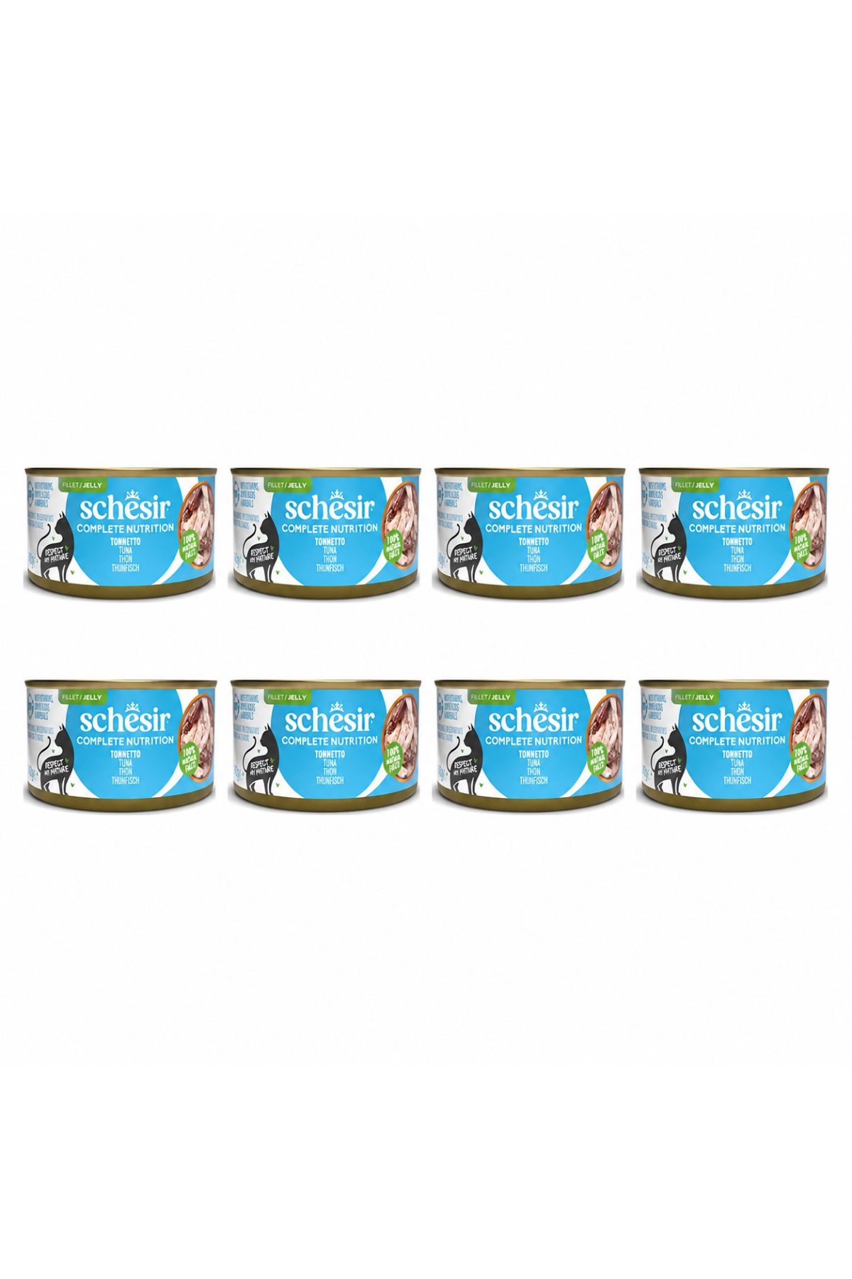 Ton Balıklı Jöle İçinde Yetişkin Kedi Konservesi 140 g (8 Adet)