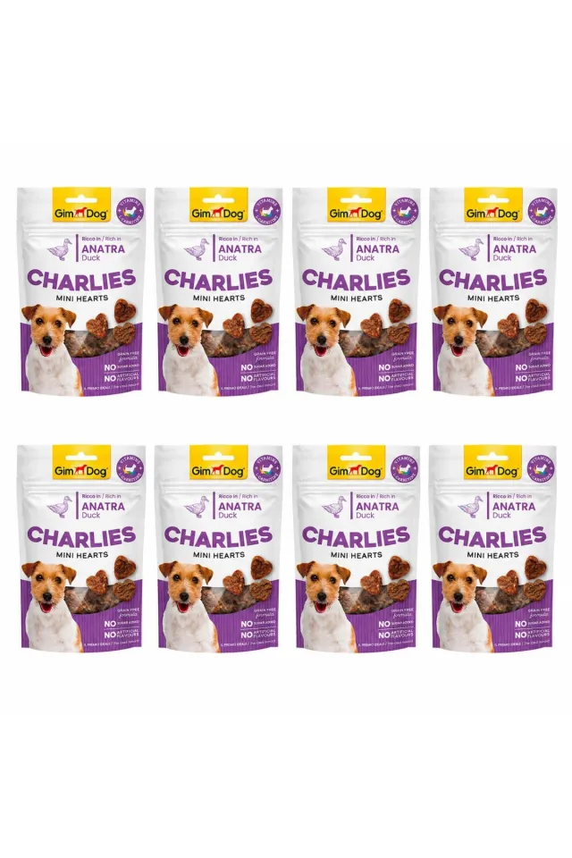 Charlies Mini Hearts Ördekli Köpek Ödülü 70 g (8 Adet)