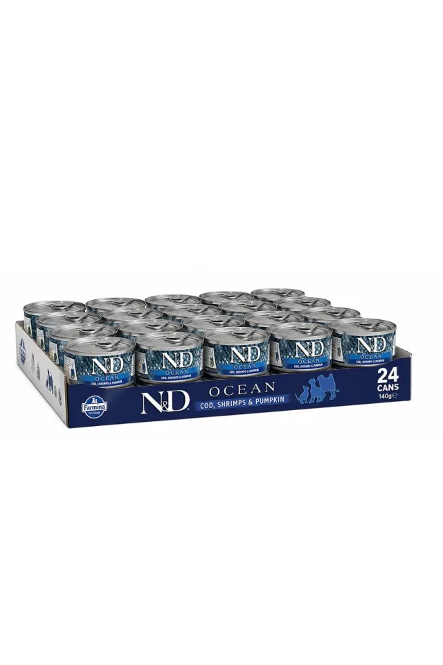Ocean Morina Balıklı, Balkabaklı Ve  Karidesli Tahılsız Yavru Kedi Konservesi  70 g (24 Adet)