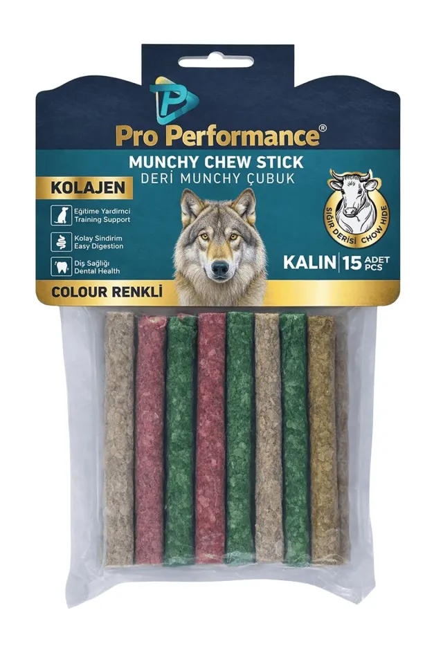 Munchy Kalın Köpek Ödülü Renkli 15'li