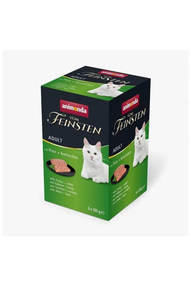 Animonda Vom Feinsten Hindili ve Tavşanlı Yetişkin Kedi Konservesi 6x100g