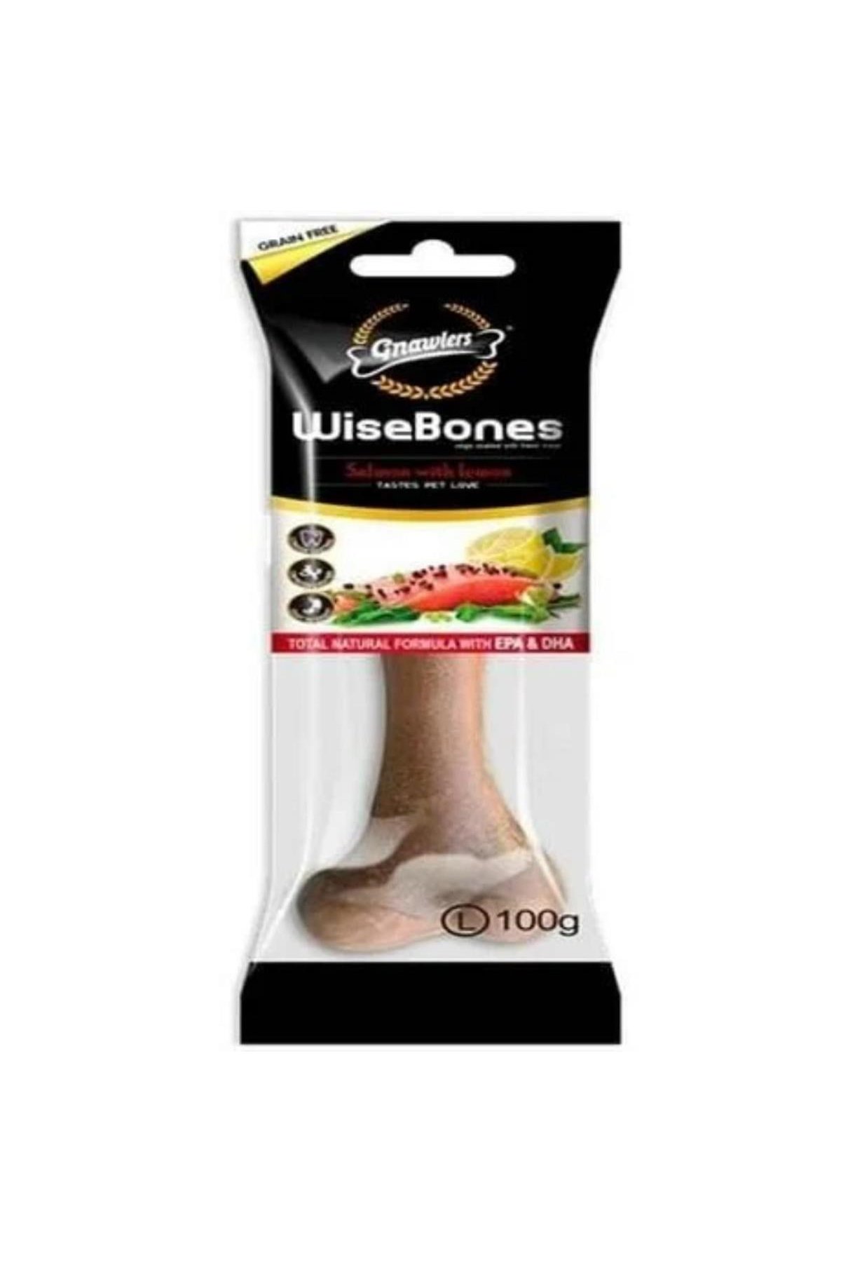 Gnawlers Wisebones Somon Ve Limonlu Köpek Ödülü Large 100 Gr