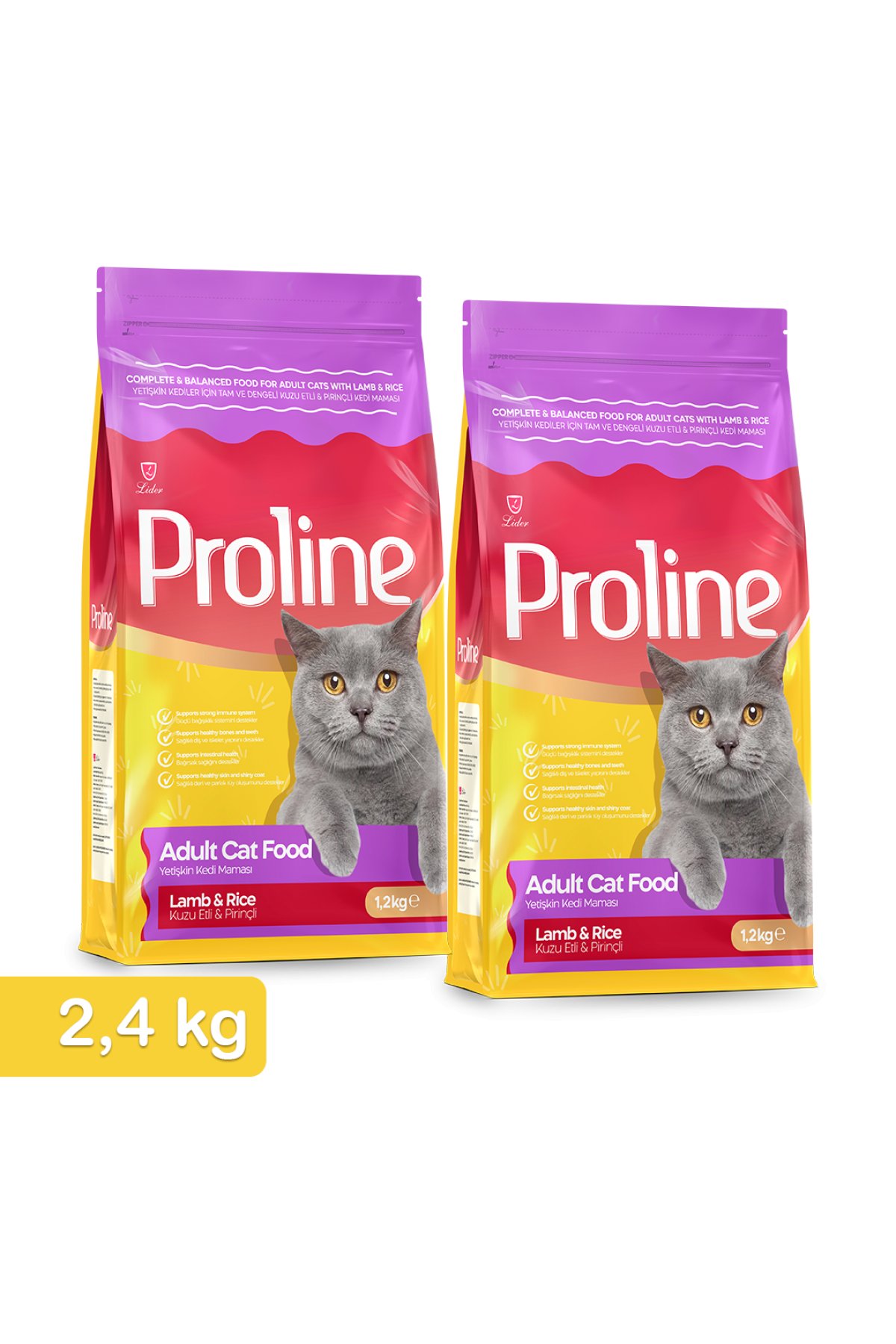 Kuzu Etli Yetişkin Kedi Maması 1,2 Kg x 2 Adet