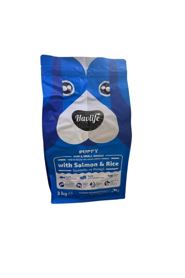 Havlife Küçük Irk Somonlu Yavru Köpek Maması 3 Kg