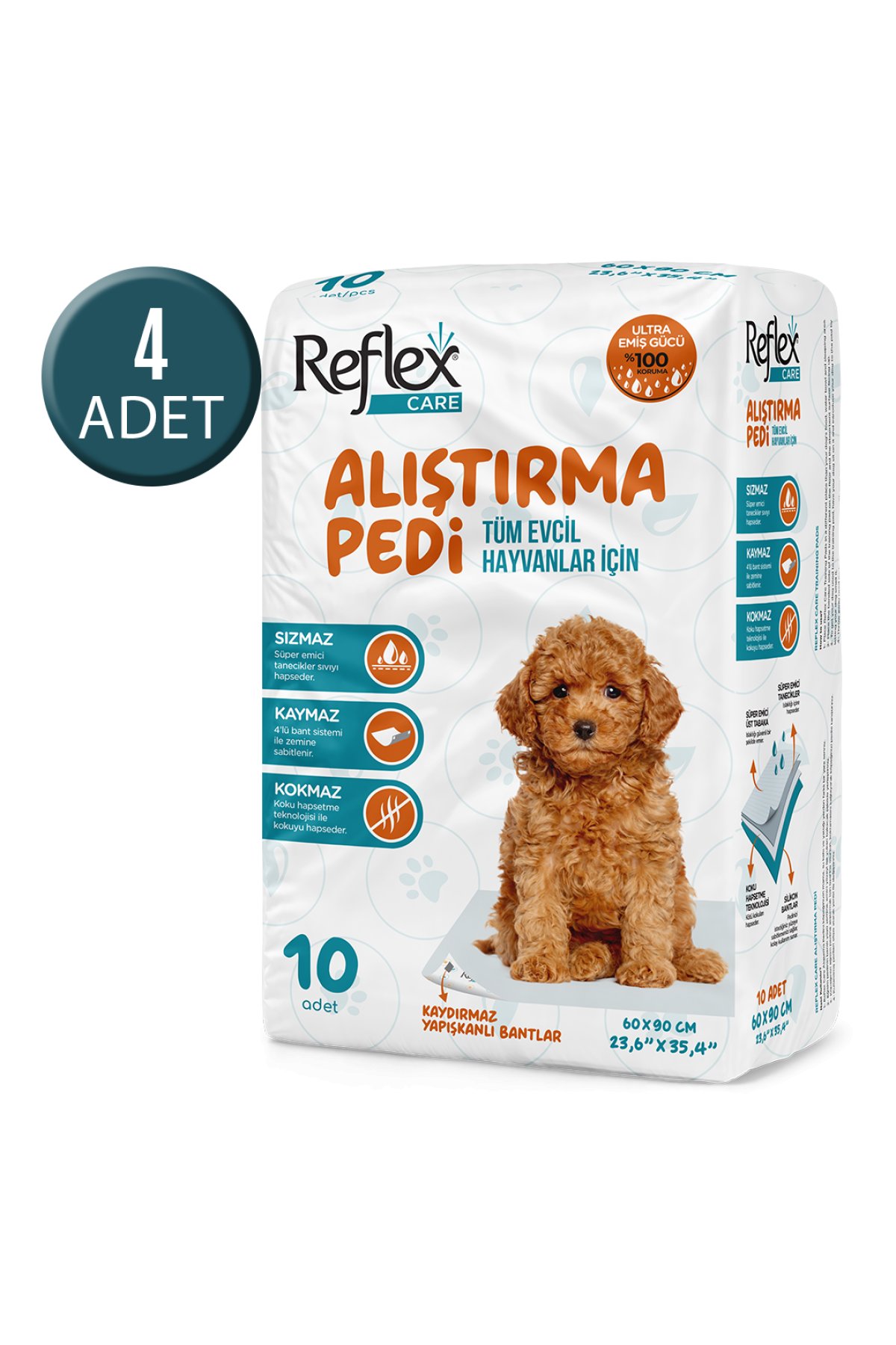 Care Kaydırmaz Köpek Alıştırma Pedi 60 x 90 cm (10'lu) x 4 Adet