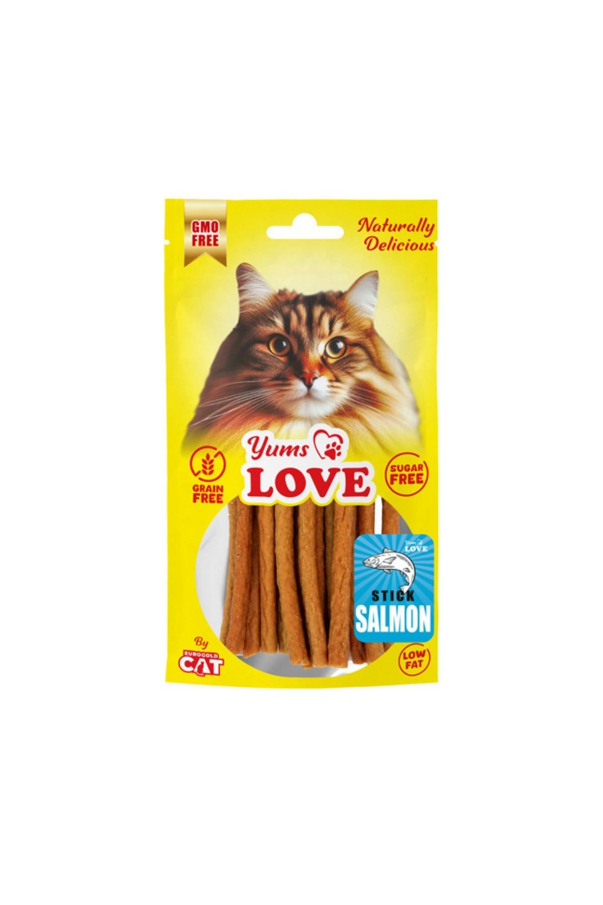 Yums Love Kedi Ödülü Çubuk Somon Balıklı 10 cm 50 gr