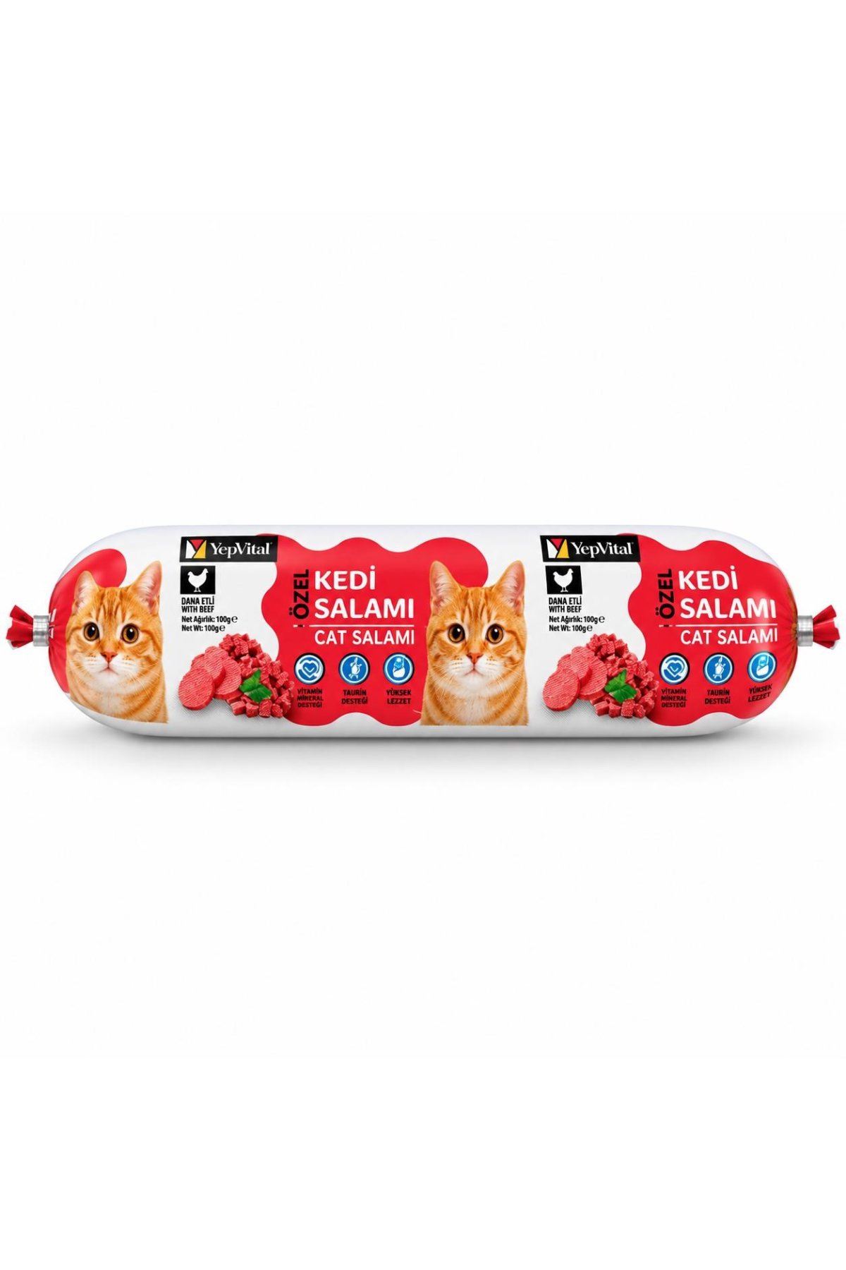 Yepvital Özel Dana Etli Kedi Salamı 100 Gr
