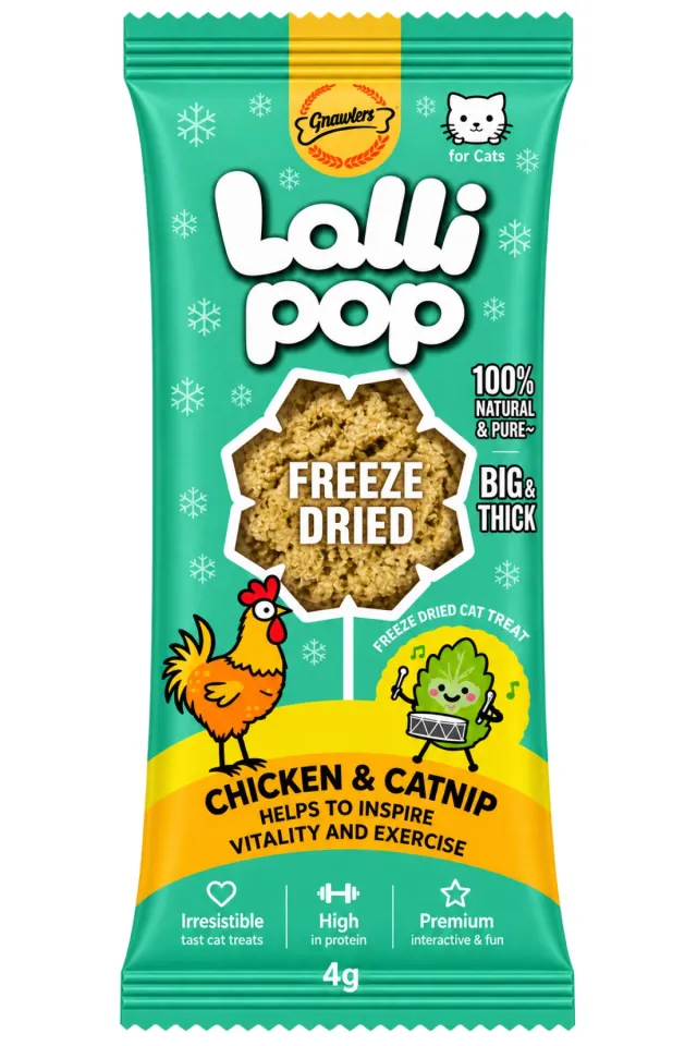 Tavuklu ve Catnipli Kedi Lolipop Ödülü 4 gr