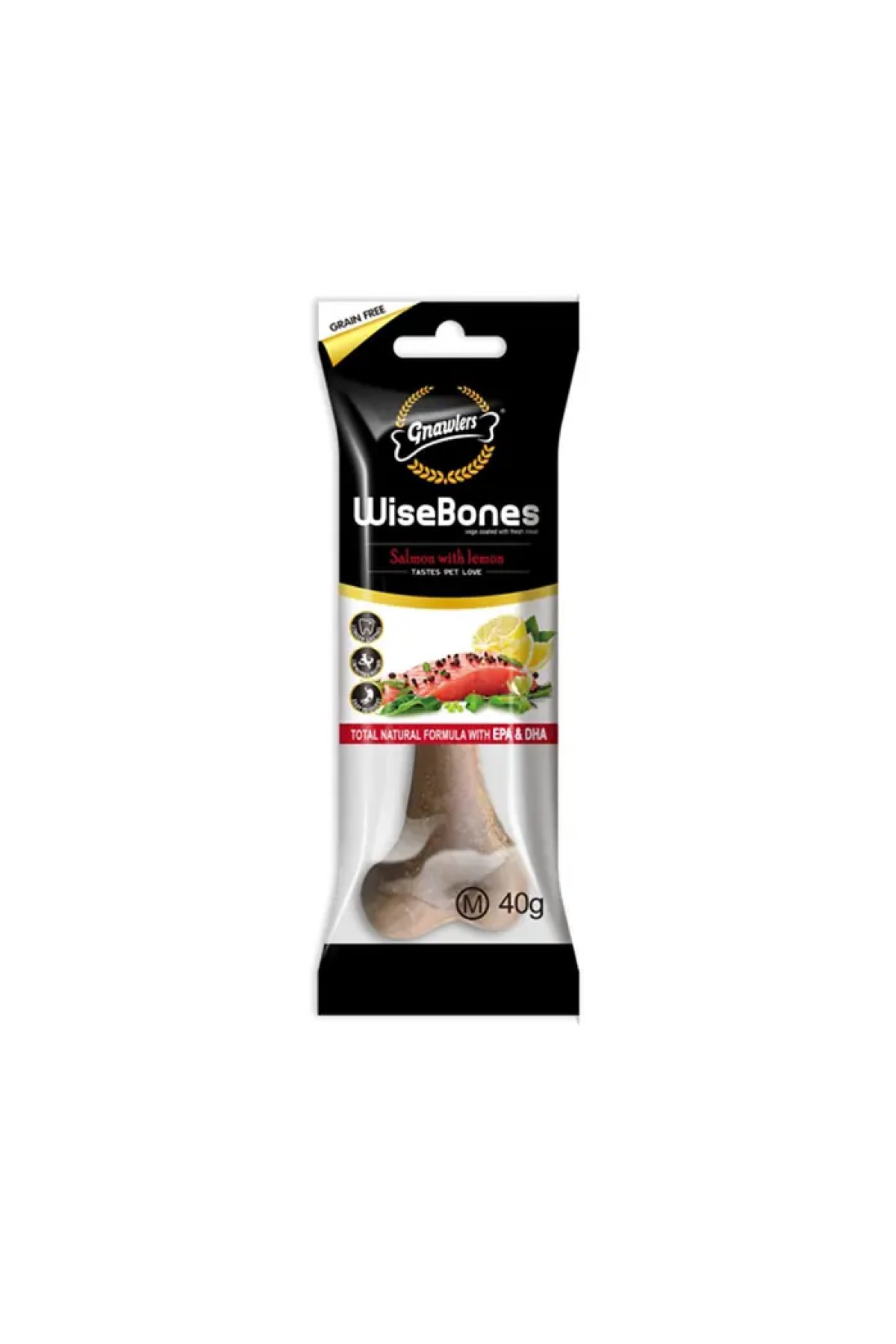 Wise Bones Somonlu Köpek Ödül Kemiği Medium 40gr