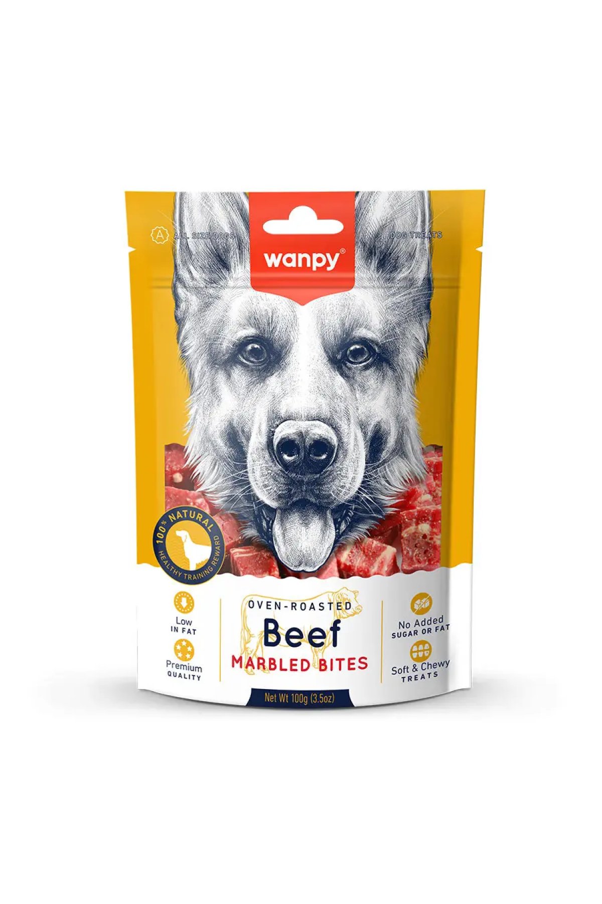Marbled Biftek Parçaları Köpek Ödül Maması 100 gr